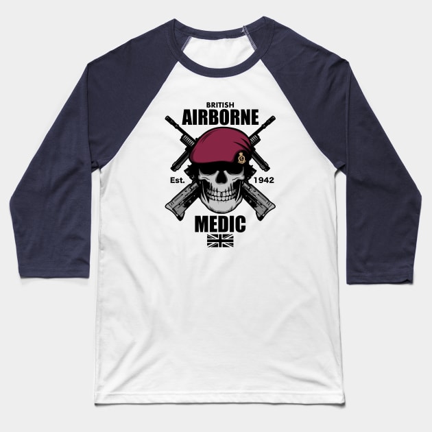 British Airborne Medic Baseball T-Shirt by TCP